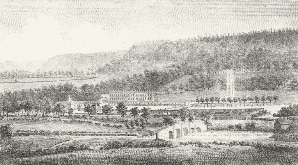 DERBYS. Chatsworth House, Duke Devon. Goadby 1787 old antique print picture